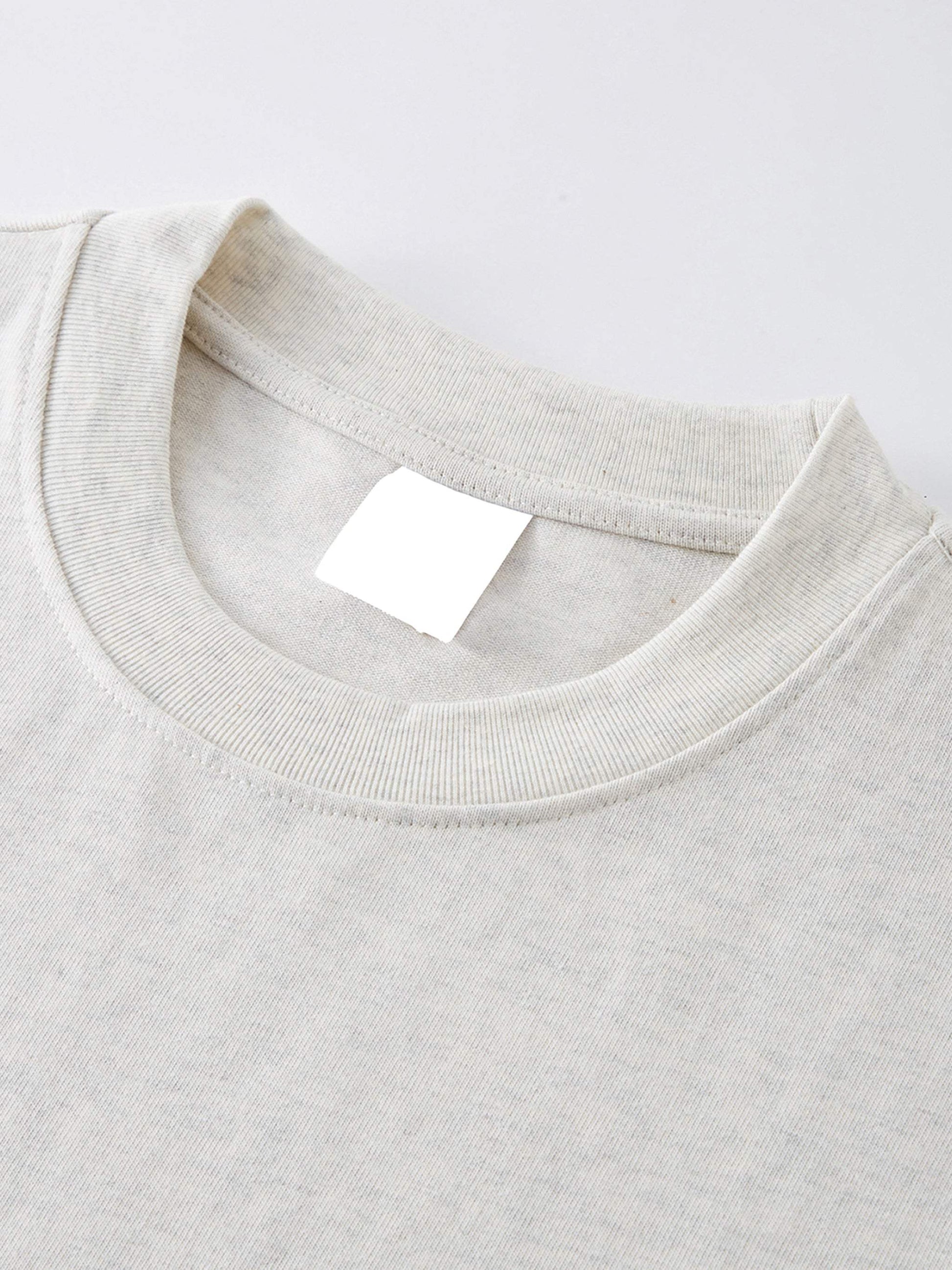 fearlessli Streetwear Unisex Heavyweight Solid Color Drop Shoulder Loose T-shirt