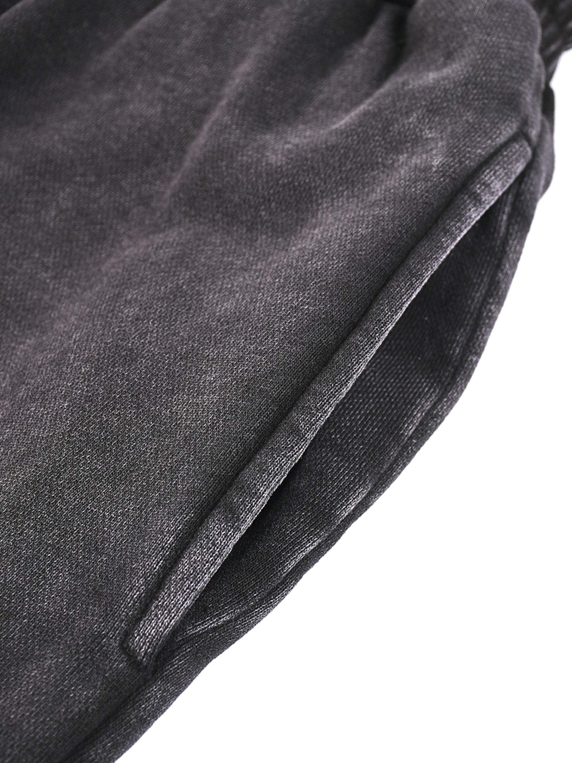 Fearless Li Acid Wash Straight Leg Pants in dark wash, showcasing pocket detail.