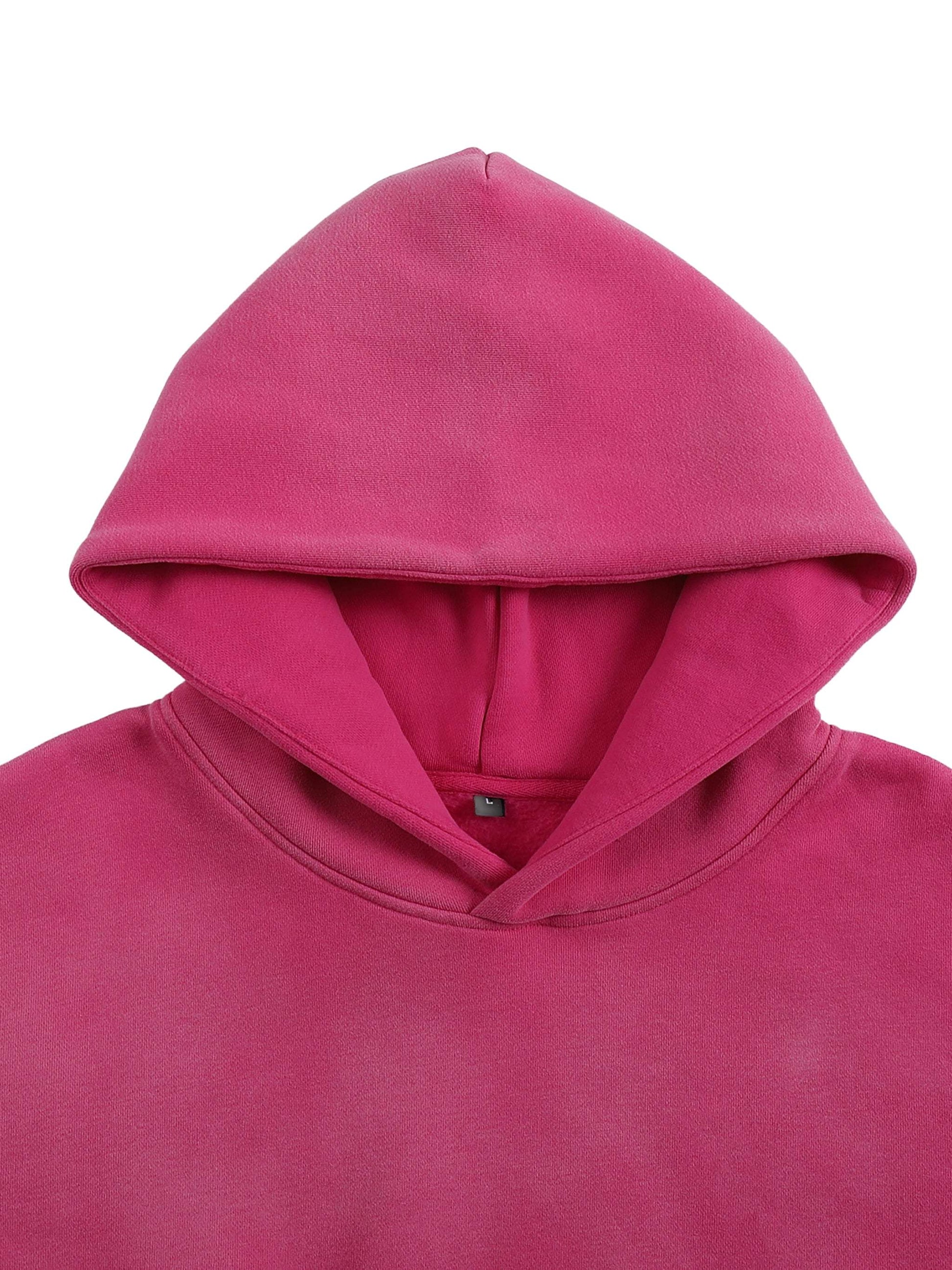 Pink hooded sweatshirt, Arabs fearless Sunfade Fleeced Hoodie, casual street style.