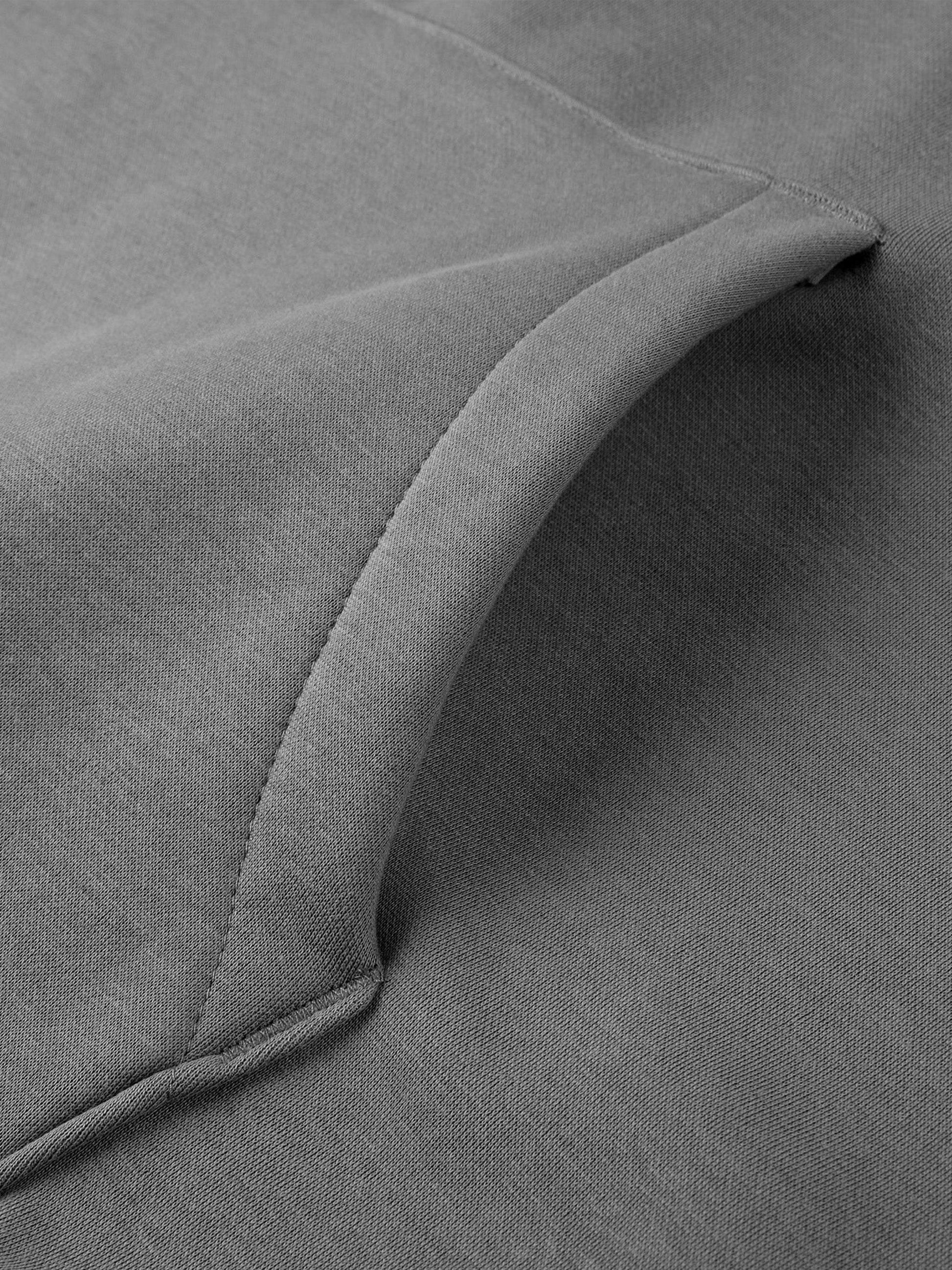 Grey fabric detail of Lions Fearless Apparel Line Raglan Sleeve Hoodie.