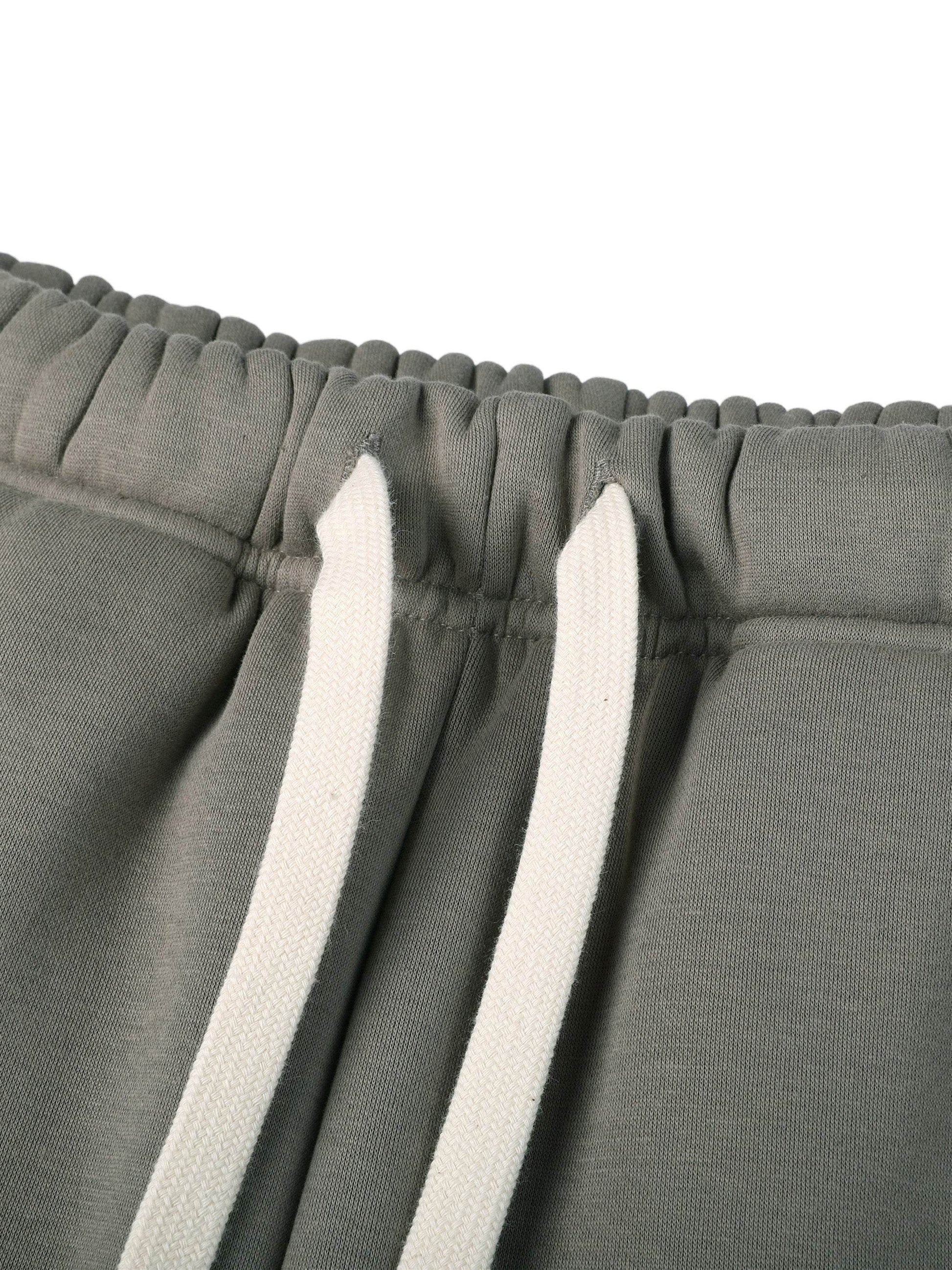 Fearless Apparel Line Street Drawstring Sweatpants, thick cotton polyester blend, close-up on drawstring waist, unisex design.