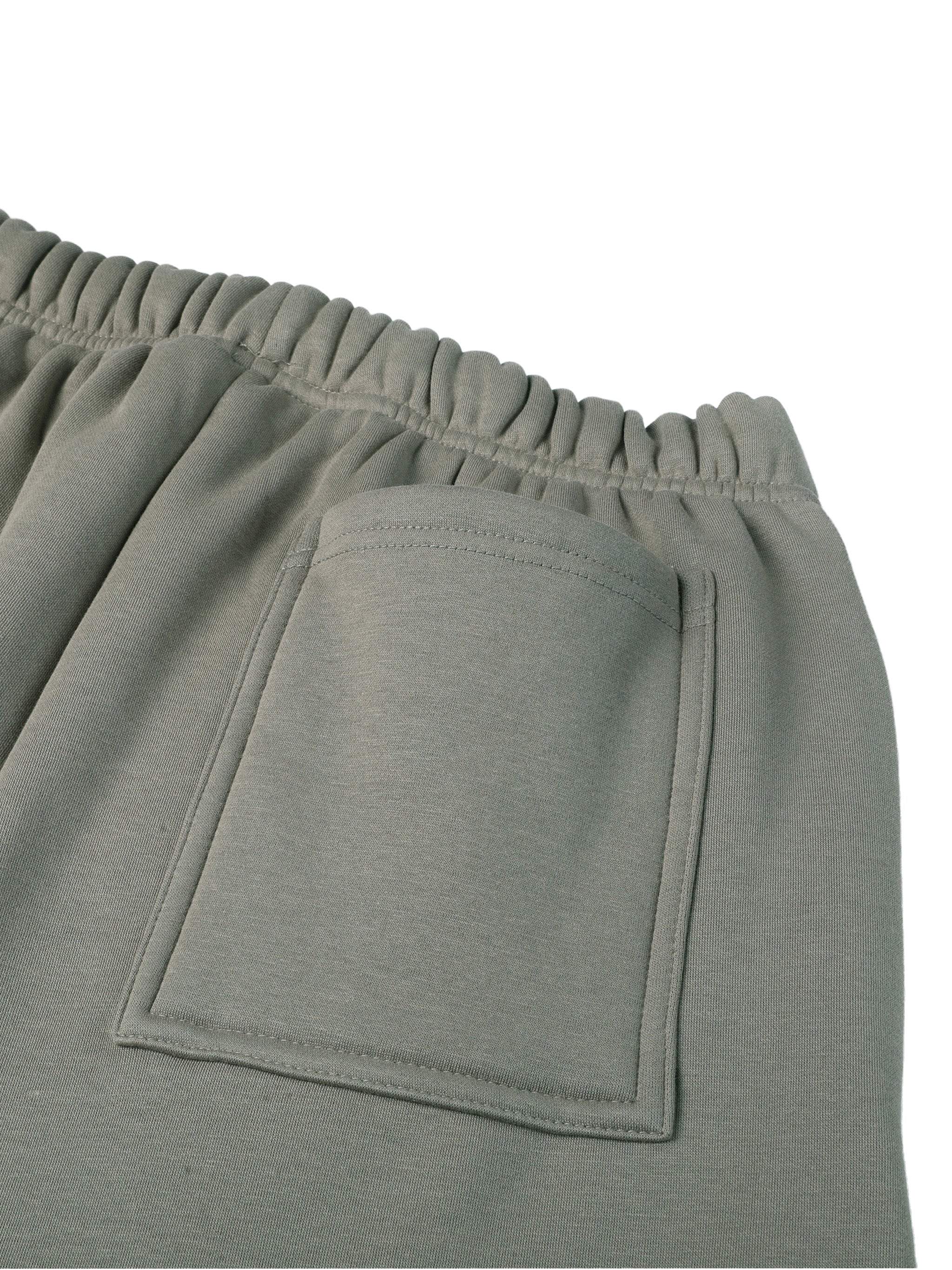 Fearless Apparel Line Street Drawstring Sweatpants in olive green, featuring a pocket and elastic waistband.