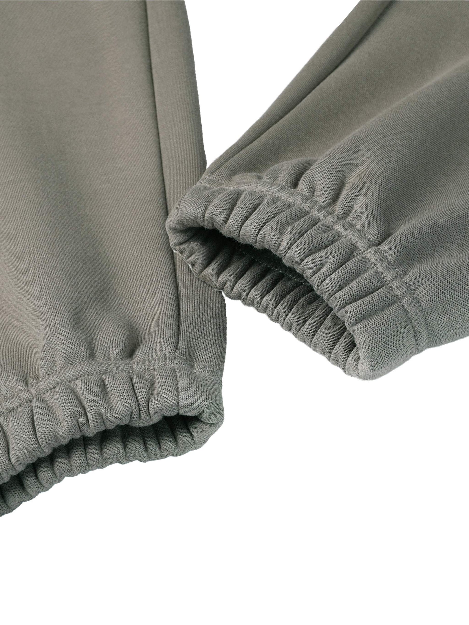 Fearless Apparel Line drawstring sweatpants in grey fabric, showcasing elastic cuffs, suitable for casual and office wear.