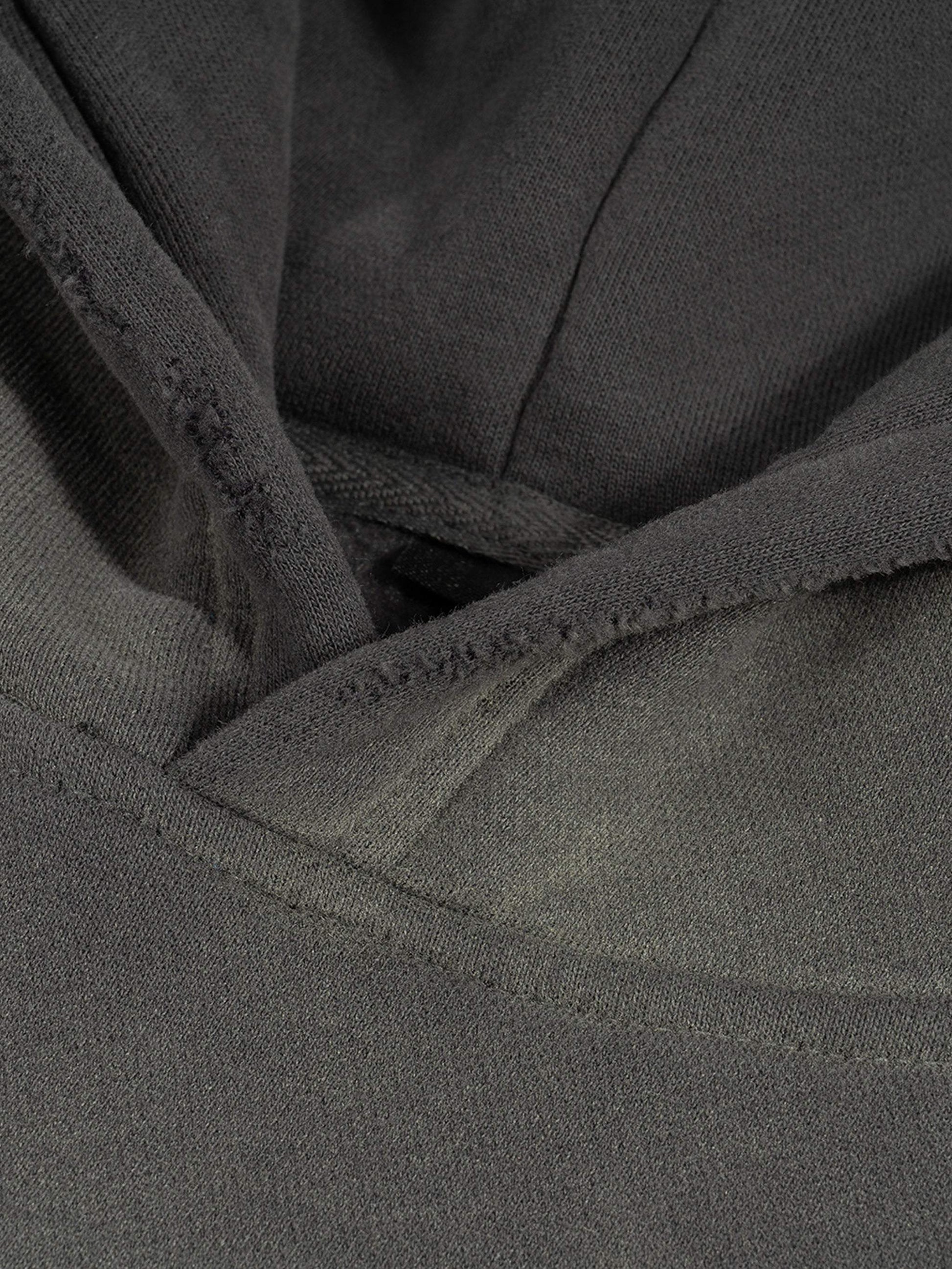 Fearless Apparel Line Frayed Sun fade Boxy Hoodie Unisex Comfort Style