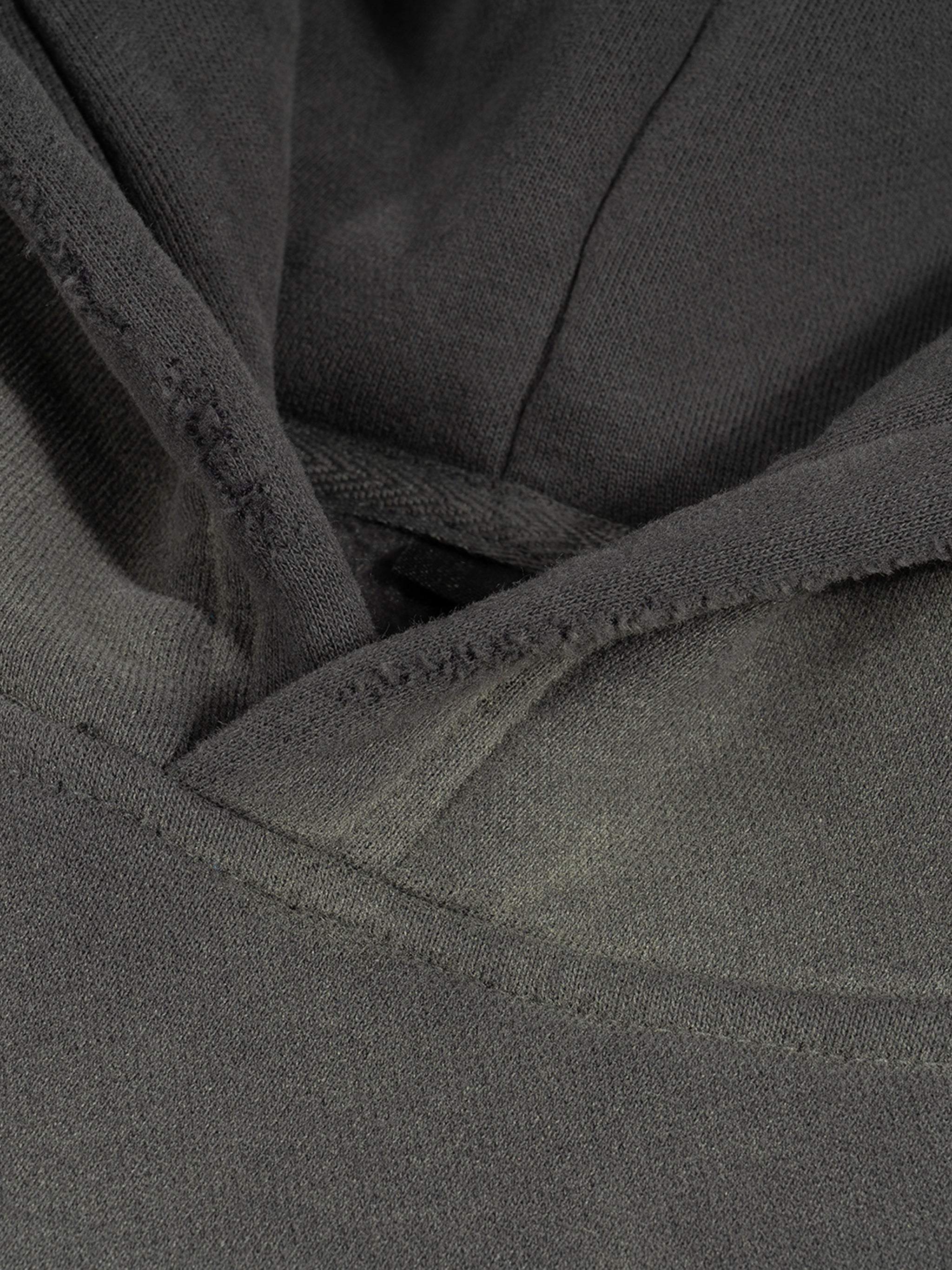 Fearless Apparel Line Frayed Sun fade Boxy Hoodie Unisex Comfort Style