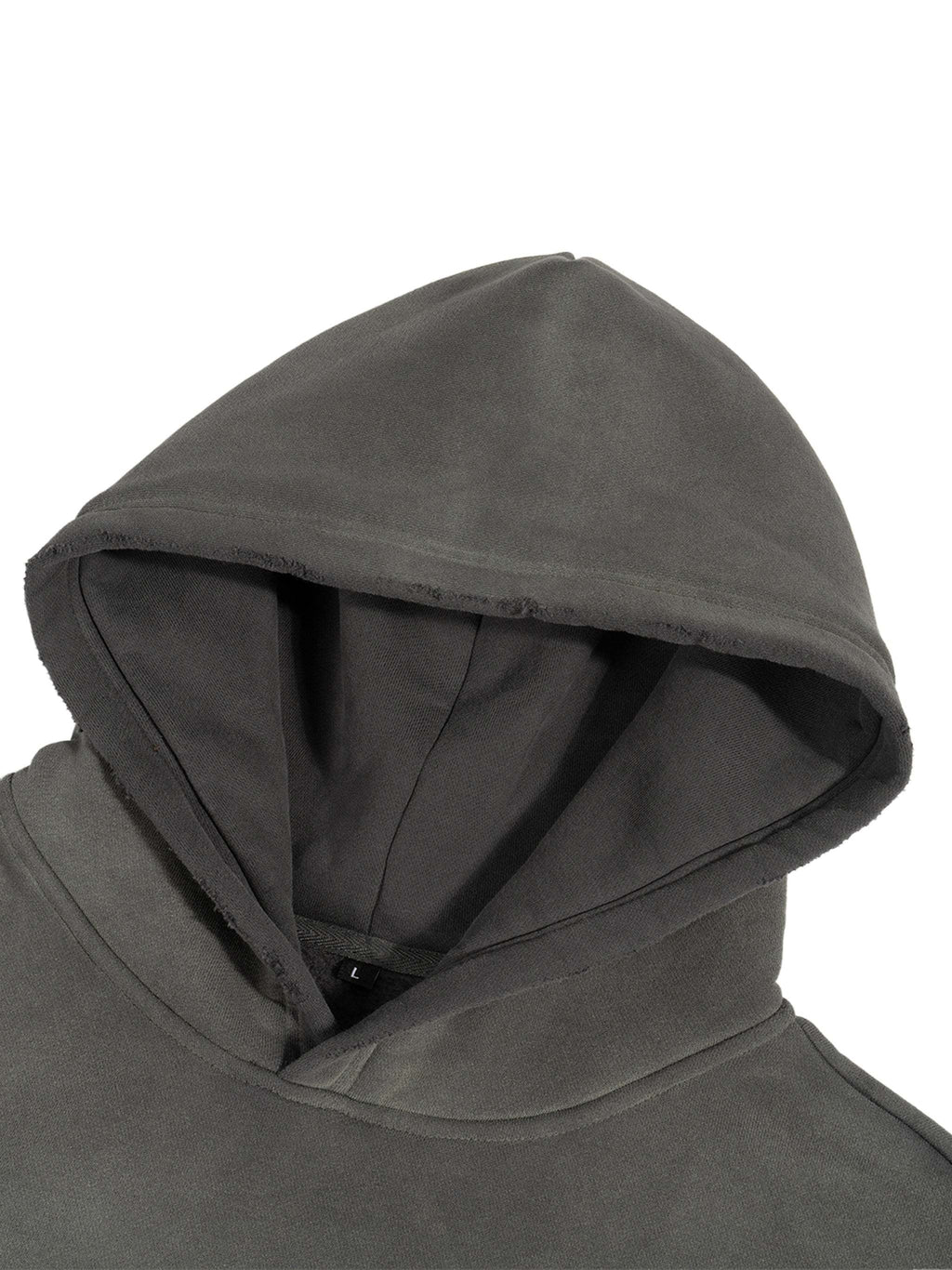 Fearless Apparel Line Frayed Sun fade Boxy Hoodie Unisex Comfort Style