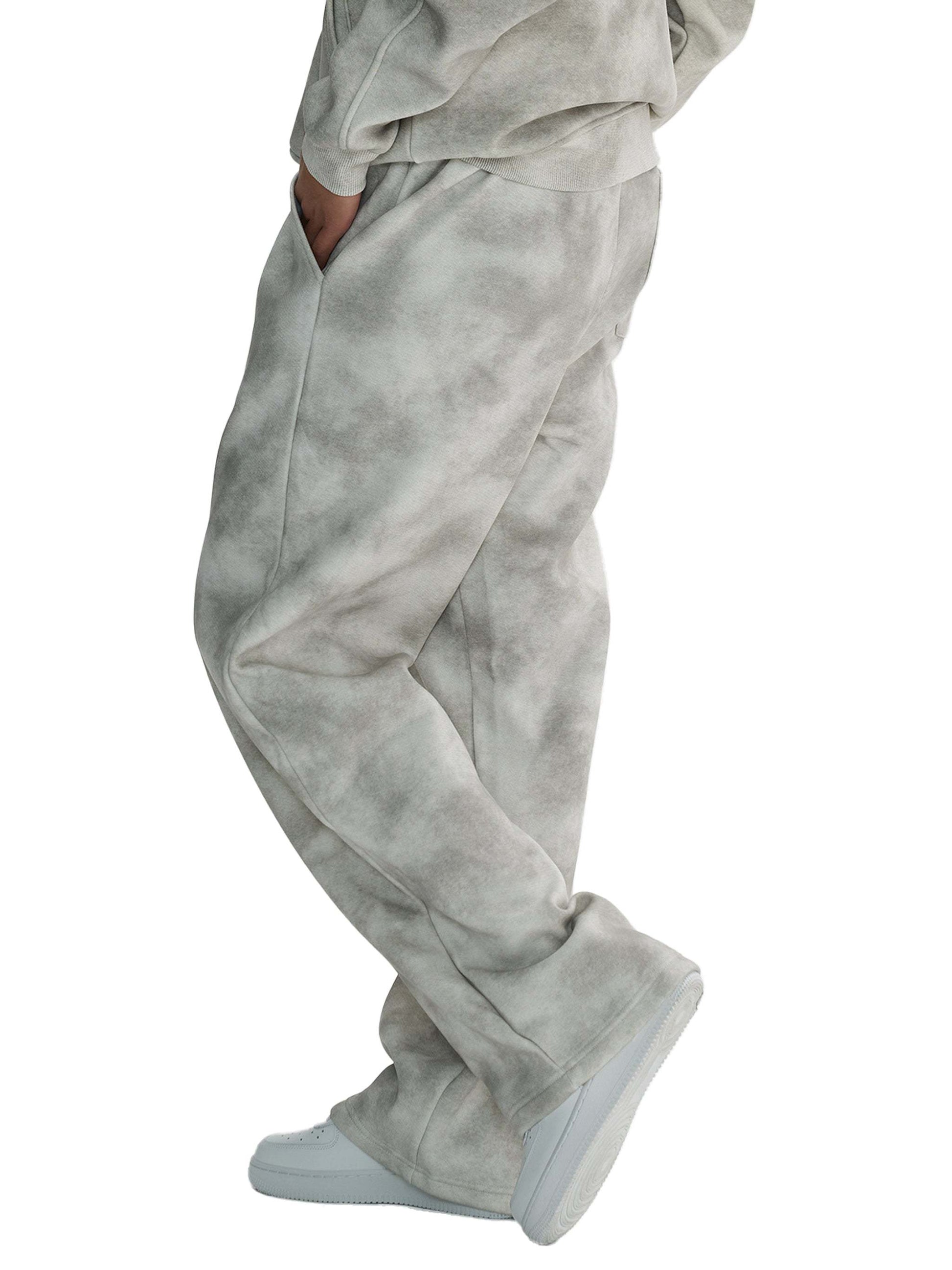 Dirty Washed Fleece Sweatpants for casual wear.